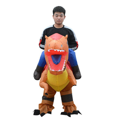 Teens Riding T Rex Costume Halloween Blow up Tyrannosaurus rex, Triceratops, Spinosaurus, Stegosaurus, Velociraptor, T Rex Costume - ChildAngle