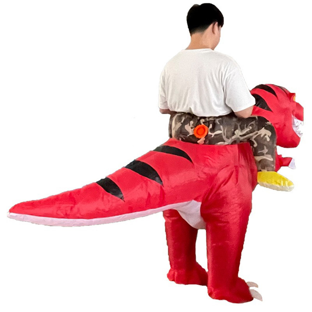 Teens Riding T Rex Costume Halloween Blow up Tyrannosaurus rex, Triceratops, Spinosaurus, Stegosaurus, Velociraptor, T Rex Costume - ChildAngle
