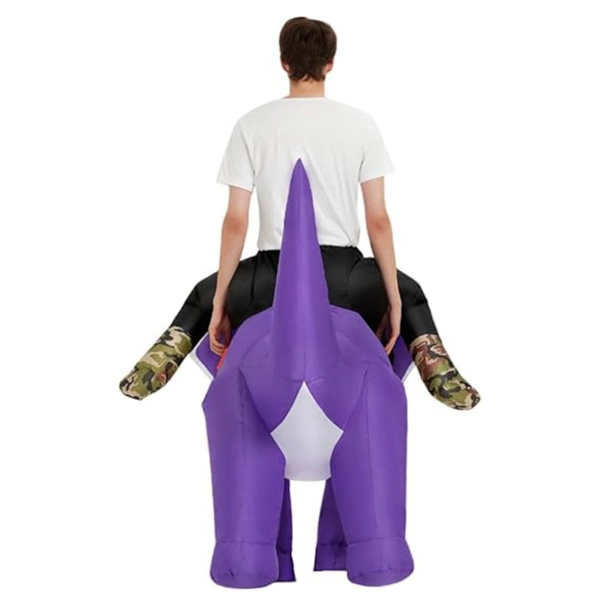 Teens Riding T Rex Costume Halloween Blow up Tyrannosaurus rex, Triceratops, Spinosaurus, Stegosaurus, Velociraptor, T Rex Costume - ChildAngle