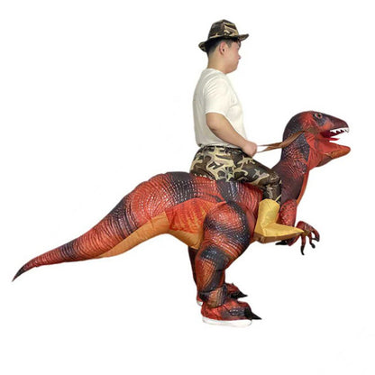 Teens Riding T Rex Costume Halloween Blow up Tyrannosaurus rex, Triceratops, Spinosaurus, Stegosaurus, Velociraptor, T Rex Costume - ChildAngle