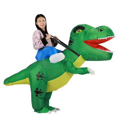 Teens Riding T Rex Costume Halloween Blow up Tyrannosaurus rex, Triceratops, Spinosaurus, Stegosaurus, Velociraptor, T Rex Costume - ChildAngle