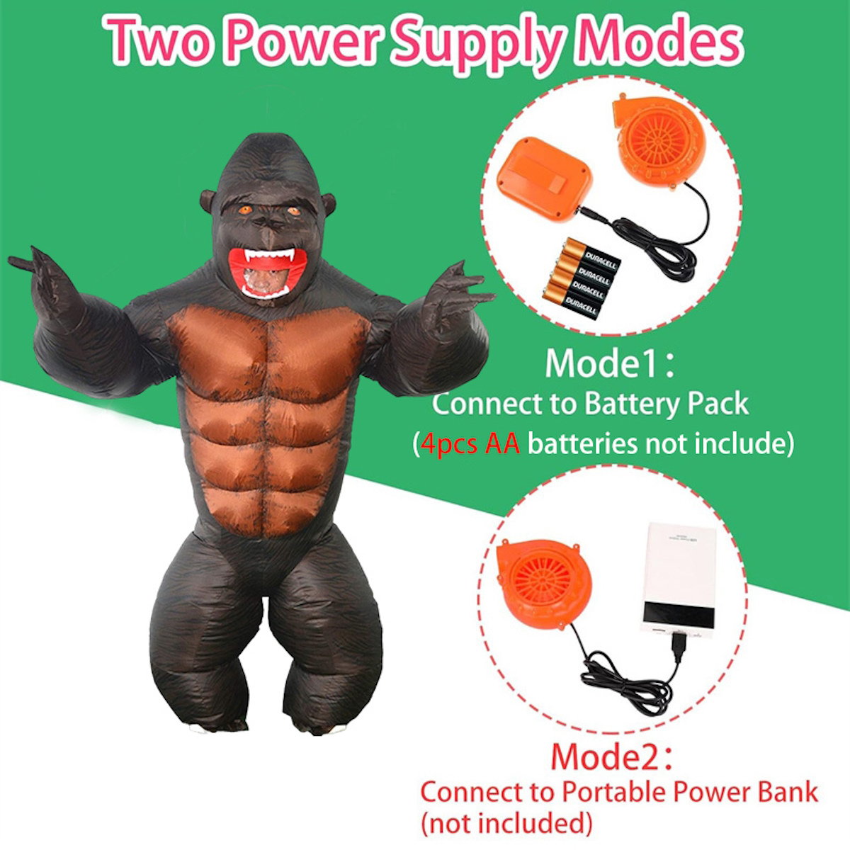 Teens and Adults Inflatable Gorilla Costumes King Kong Inflatable Costumes - ChildAngle