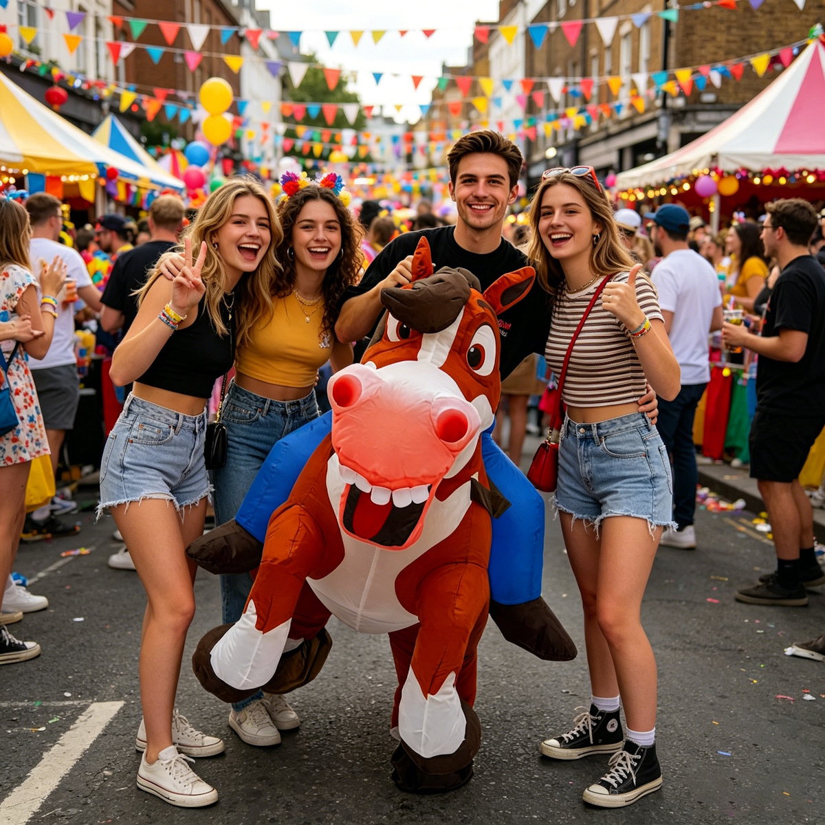 Kids Teens and Adults Inflatable Horse Costumes for Halloween - ChildAngle