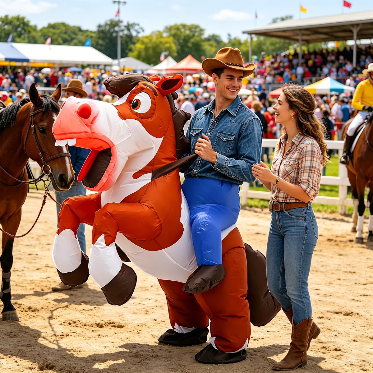 Kids Teens and Adults Inflatable Horse Costumes for Halloween - ChildAngle