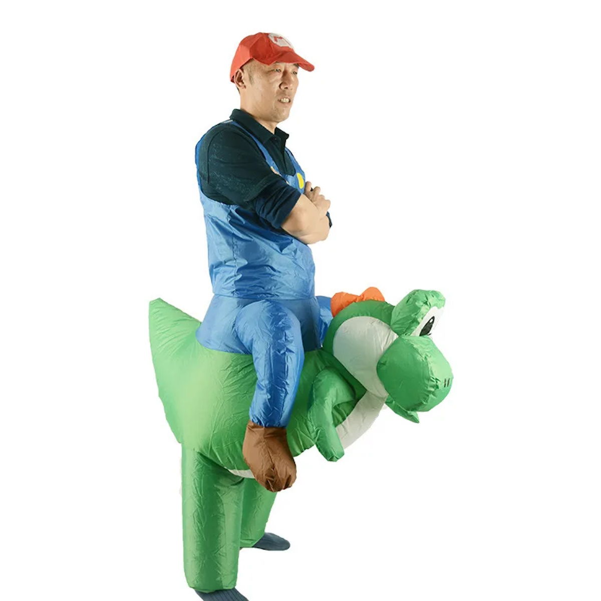 Teens Inflatable Mario Riding Yoshi Costume - ChildAngle