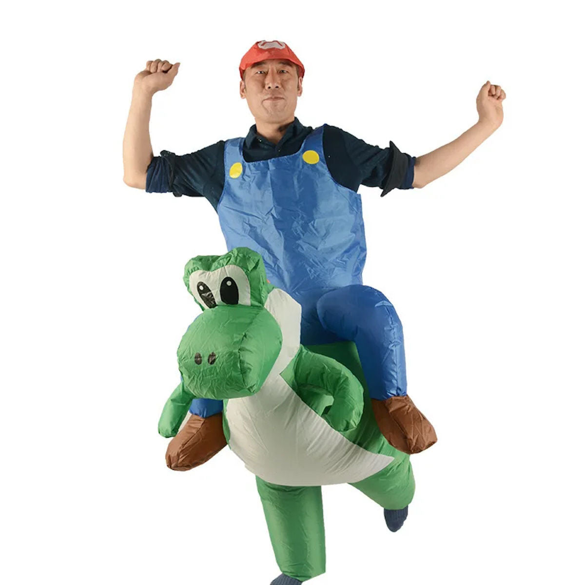 Teens Inflatable Mario Riding Yoshi Costume - ChildAngle