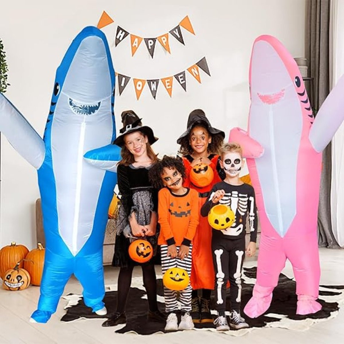 Teens and Adults Inflatable Shark Costumes - ChildAngle