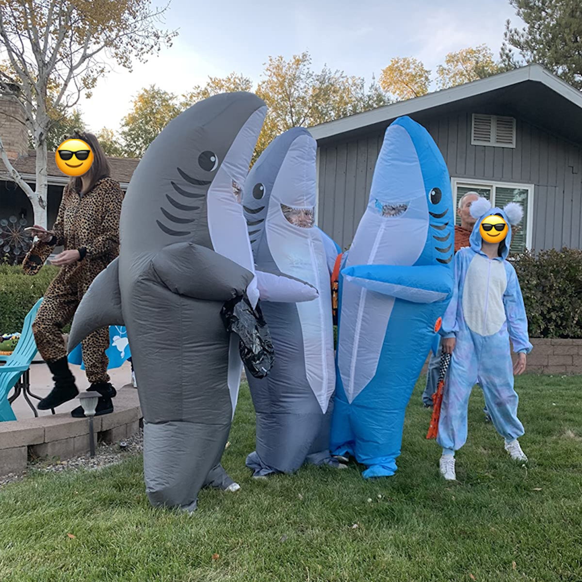 Teens and Adults Inflatable Shark Costumes - ChildAngle