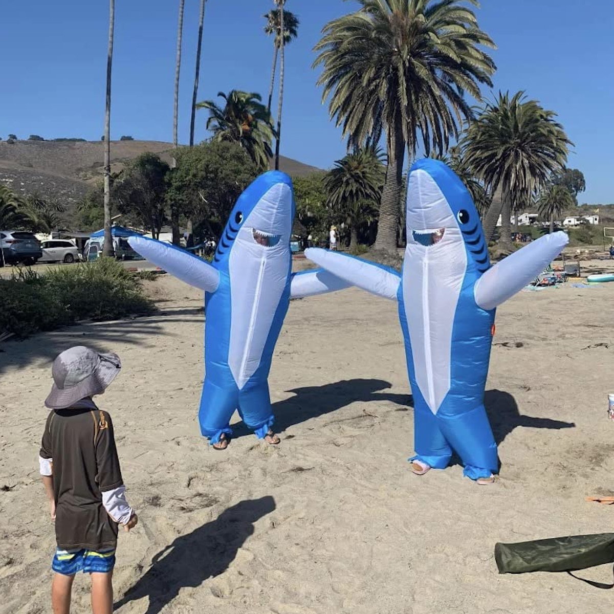 Teens and Adults Inflatable Shark Costumes - ChildAngle