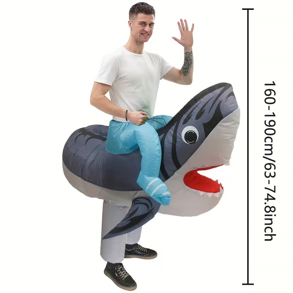 Teens and Adults Inflatable Shark Costumes - ChildAngle