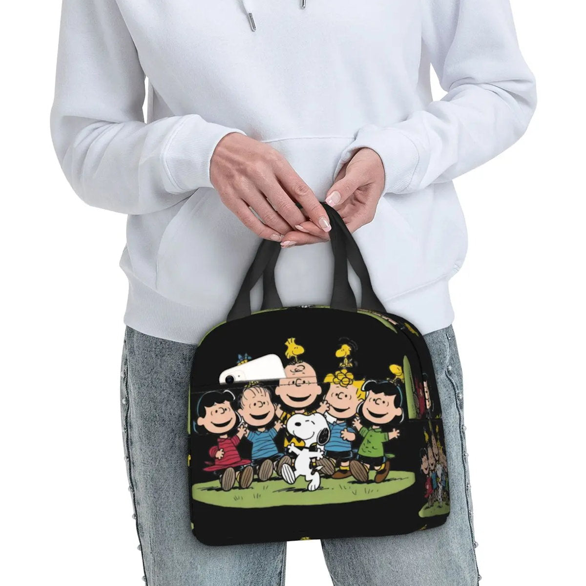 Snoopy Lunch Bag Portable Tote Large Capacity Lunch Bag - ChildAngle