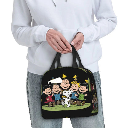 Snoopy Lunch Bag Portable Tote Large Capacity Lunch Bag - ChildAngle