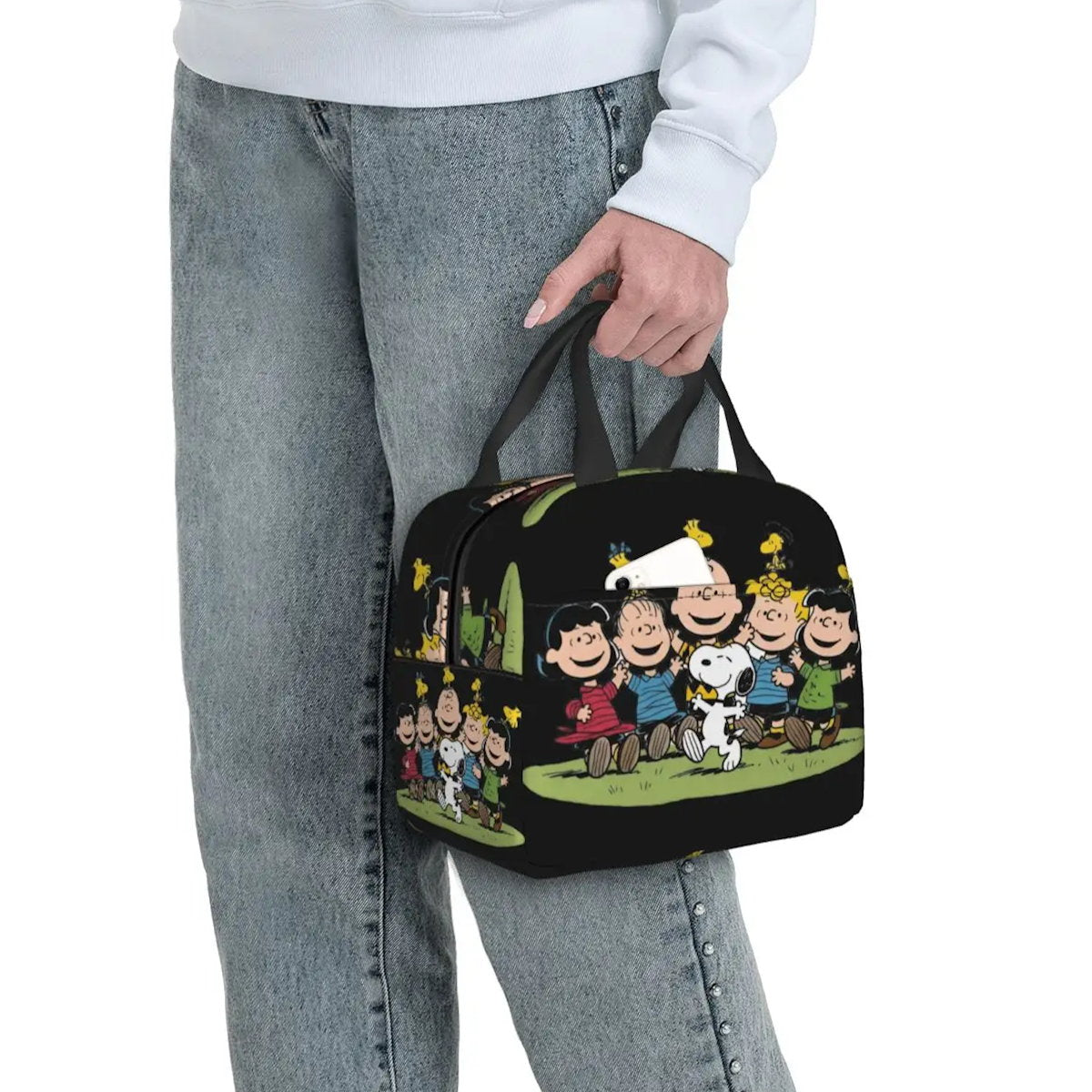 Snoopy Lunch Bag Portable Tote Large Capacity Lunch Bag - ChildAngle