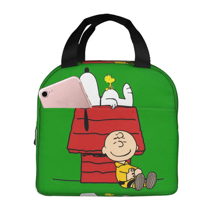 Snoopy Lunch Bag Portable Tote Large Capacity Lunch Bag - ChildAngle