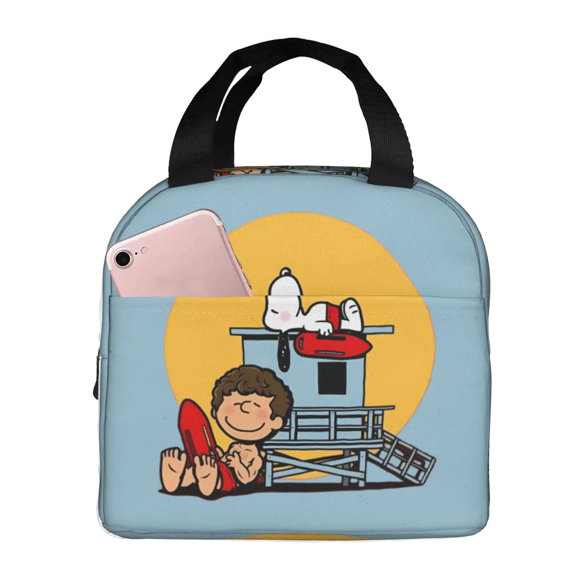 Snoopy Lunch Bag Portable Tote Large Capacity Lunch Bag - ChildAngle
