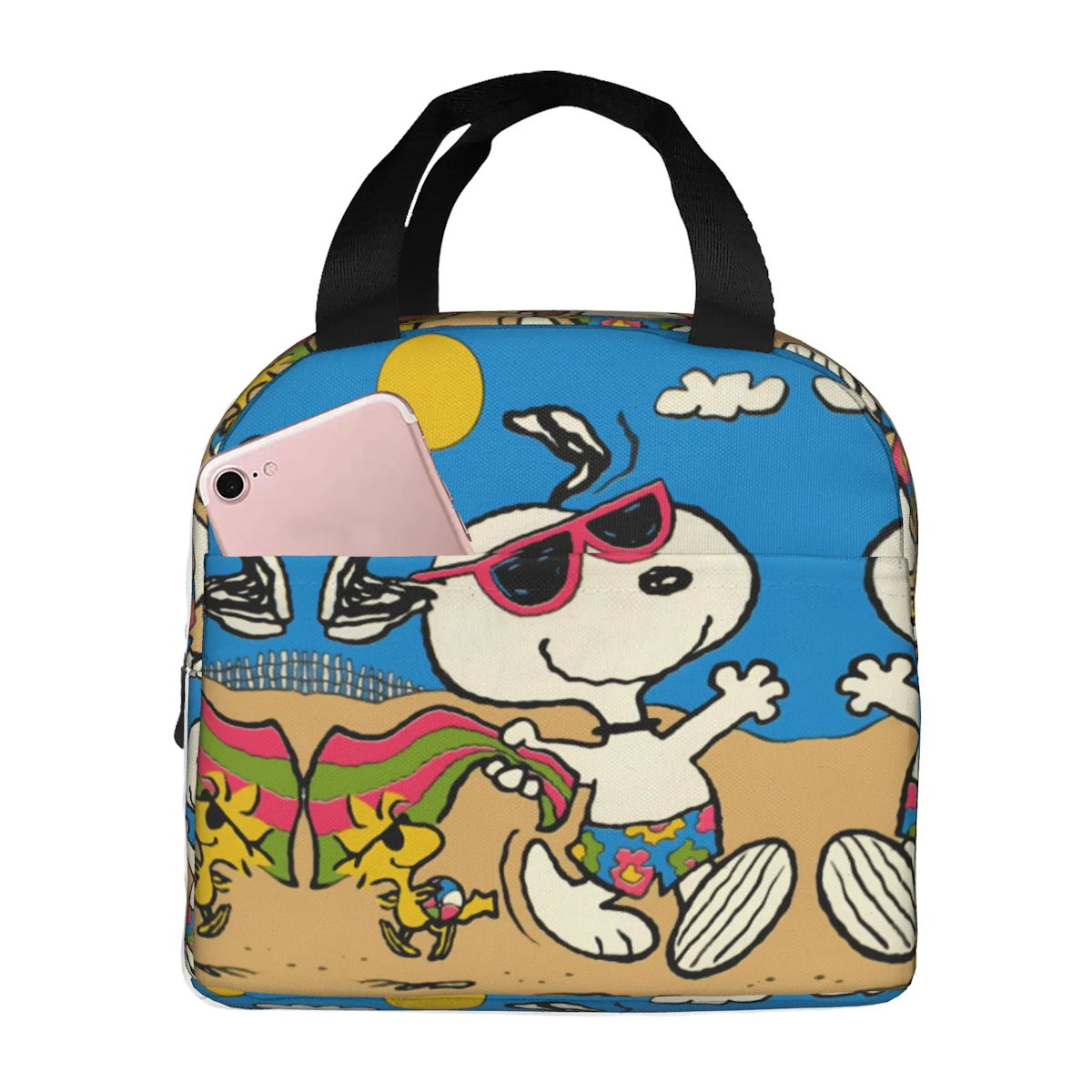 Snoopy Lunch Bag Portable Tote Large Capacity Lunch Bag - ChildAngle