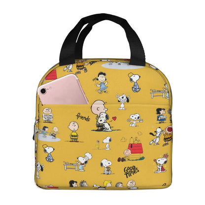 Snoopy Lunch Bag Portable Tote Large Capacity Lunch Bag - ChildAngle