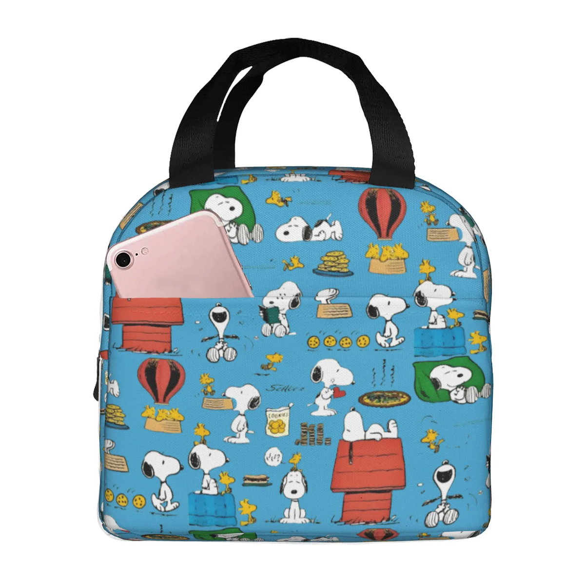 Snoopy Lunch Bag Portable Tote Large Capacity Lunch Bag - ChildAngle