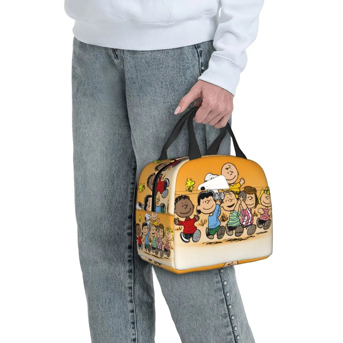 Snoopy Lunch Bag Portable Tote Large Capacity Lunch Bag - ChildAngle