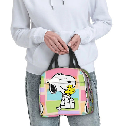 Snoopy Lunch Bag Portable Tote Large Capacity Lunch Bag - ChildAngle