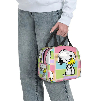 Snoopy Lunch Bag Portable Tote Large Capacity Lunch Bag - ChildAngle