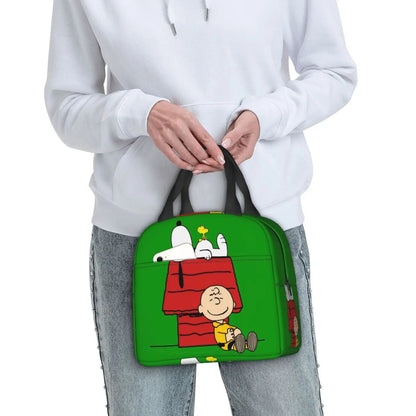 Snoopy Lunch Bag Portable Tote Large Capacity Lunch Bag - ChildAngle