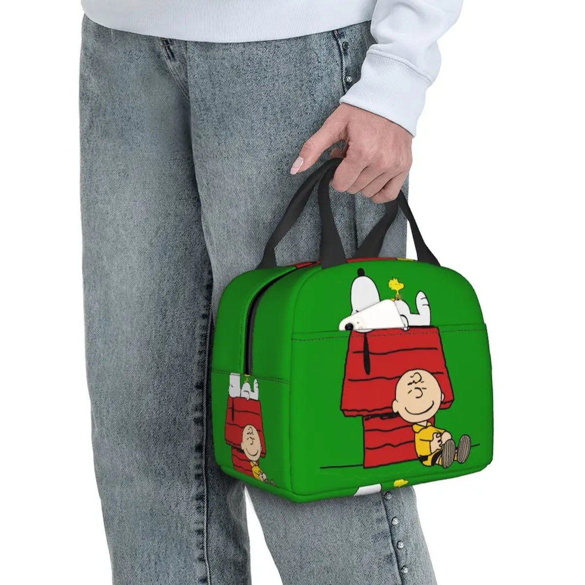 Snoopy Lunch Bag Portable Tote Large Capacity Lunch Bag - ChildAngle