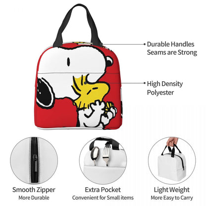 Snoopy Lunch Bag Portable Tote Large Capacity Lunch Bag - ChildAngle