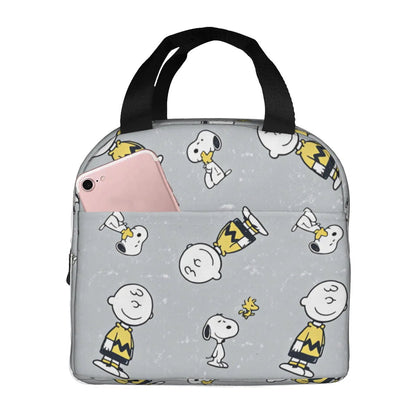Snoopy Lunch Bag Portable Tote Large Capacity Lunch Bag - ChildAngle
