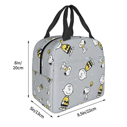 Snoopy Lunch Bag Portable Tote Large Capacity Lunch Bag - ChildAngle
