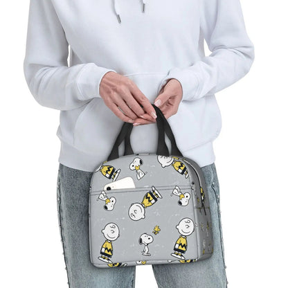 Snoopy Lunch Bag Portable Tote Large Capacity Lunch Bag - ChildAngle