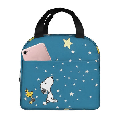 Snoopy Lunch Bag Portable Tote Large Capacity Lunch Bag - ChildAngle
