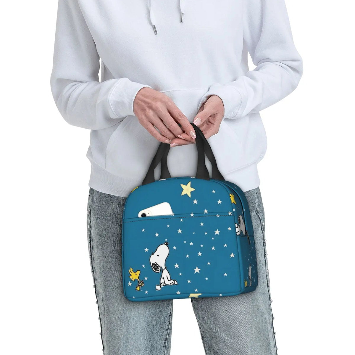 Snoopy Lunch Bag Portable Tote Large Capacity Lunch Bag - ChildAngle