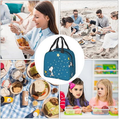 Snoopy Lunch Bag Portable Tote Large Capacity Lunch Bag - ChildAngle