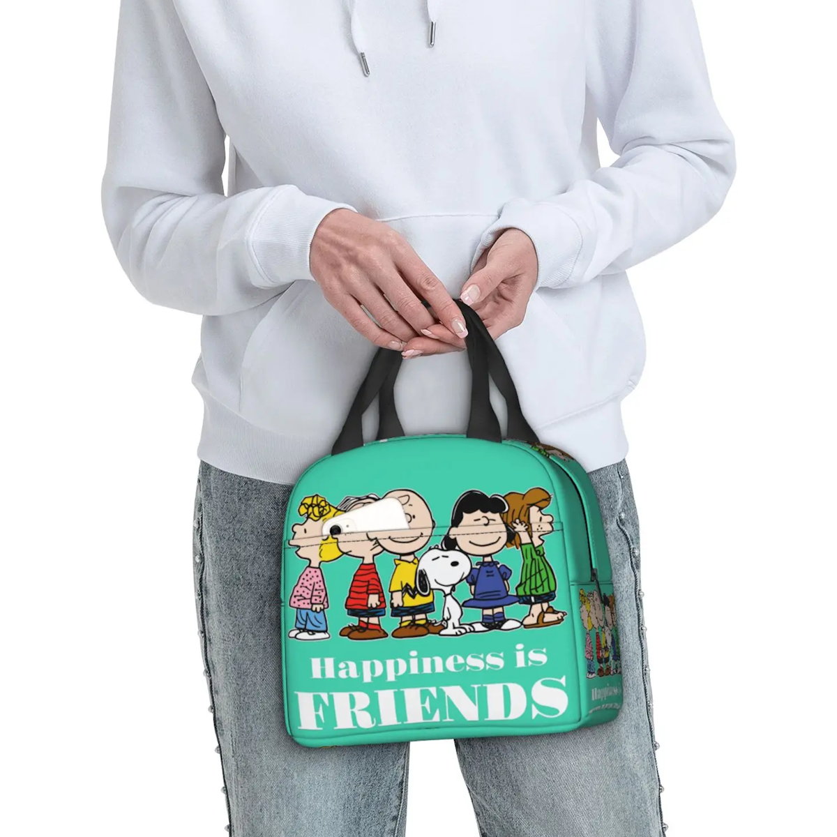 Snoopy Lunch Bag Portable Tote Large Capacity Lunch Bag - ChildAngle