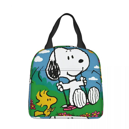 Snoopy Lunch Bag Portable Tote Large Capacity Lunch Bag - ChildAngle