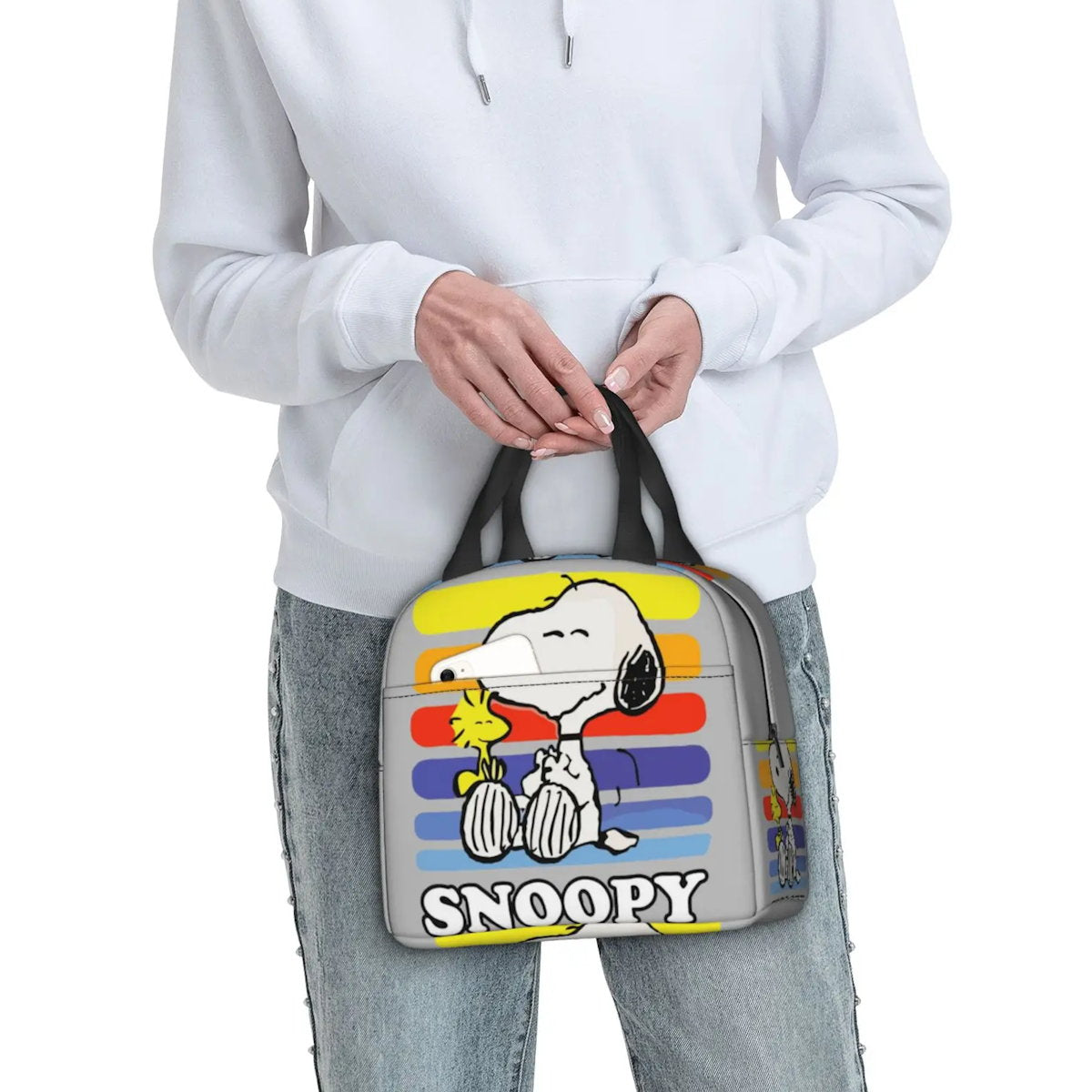 Snoopy Lunch Bag Portable Tote Large Capacity Lunch Bag - ChildAngle