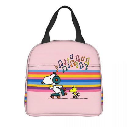 Snoopy Lunch Bag Portable Tote Large Capacity Lunch Bag - ChildAngle