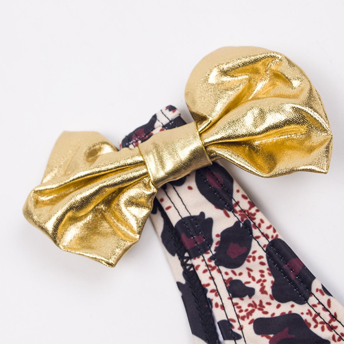 3PCS Toddler Girls Leopard Off-shoulder Bow Bikini Set - ChildAngle Girls Swimsuits