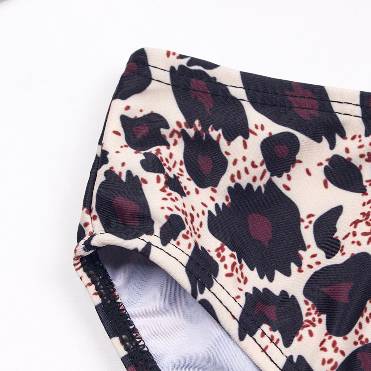 3PCS Toddler Girls Leopard Off-shoulder Bow Bikini Set - ChildAngle Girls Swimsuits