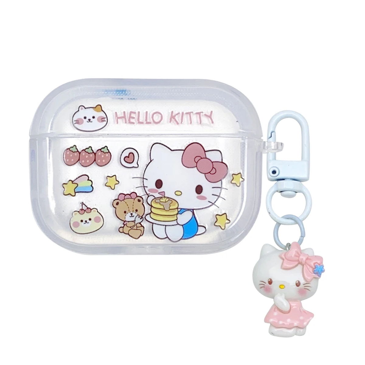 Transparent Kawaii AirPod Case Sanrio AirPods Case With pendant - ChildAngle