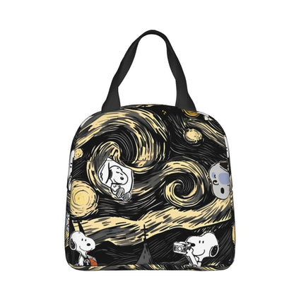 Snoopy Lunch Bag Picnic Portable Lunch Bag Tote for School - ChildAngle