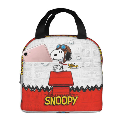 Snoopy Lunch Bag Picnic Portable Lunch Bag Tote for School - ChildAngle