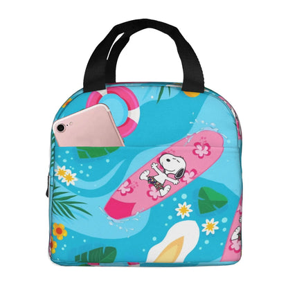 Snoopy Lunch Bag Picnic Portable Lunch Bag Tote for School - ChildAngle