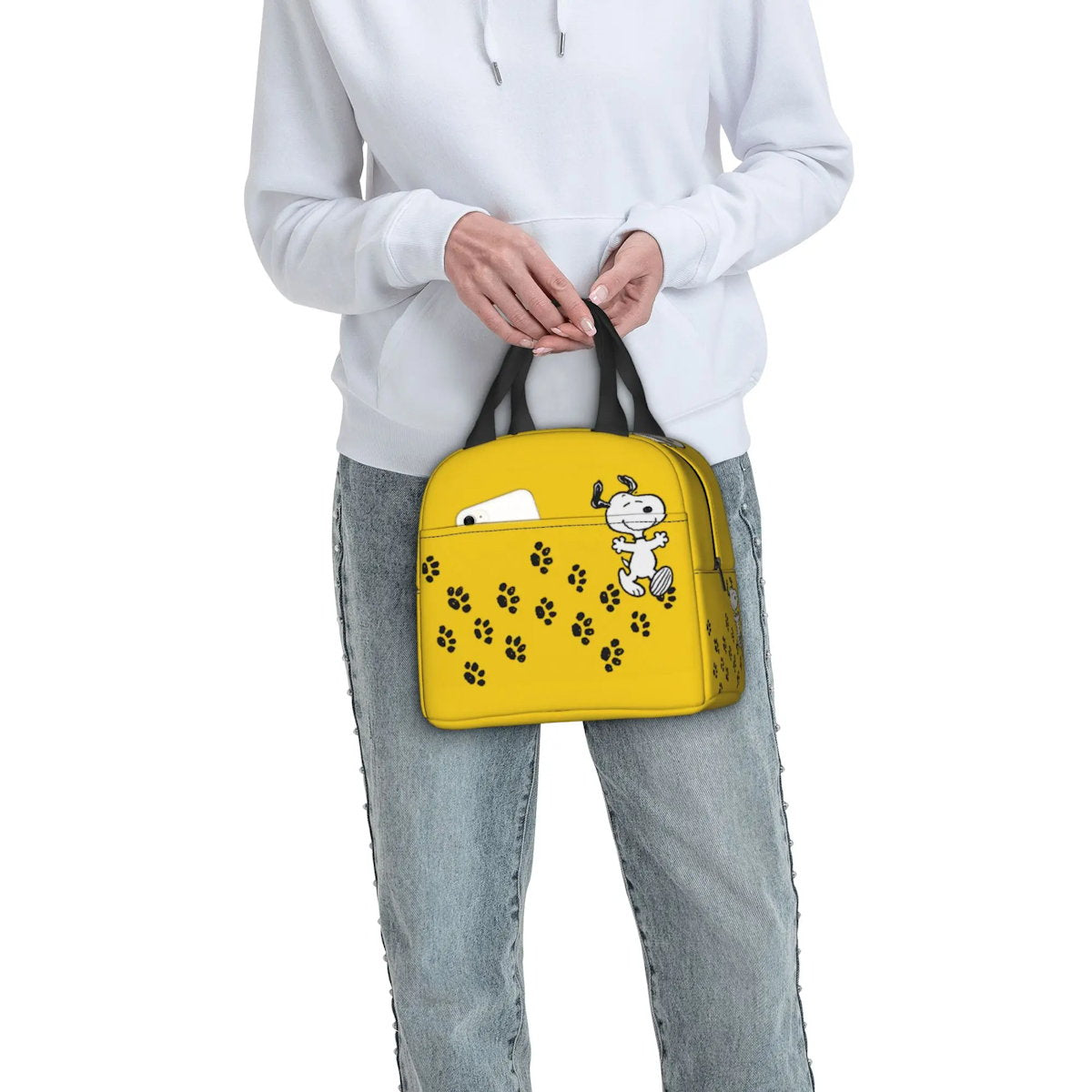 Snoopy Lunch Bag Picnic Portable Lunch Bag Tote for School - ChildAngle