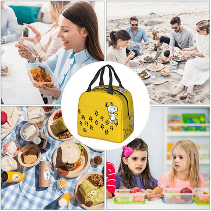 Snoopy Lunch Bag Picnic Portable Lunch Bag Tote for School - ChildAngle