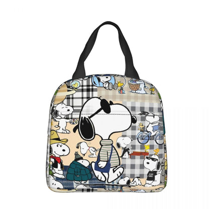 Snoopy Lunch Bag Picnic Portable Lunch Bag Tote for School - ChildAngle