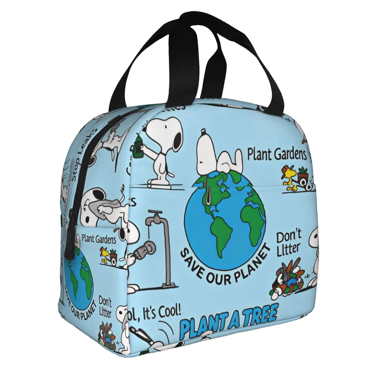 Snoopy Lunch Bag Picnic Portable Lunch Bag Tote for School - ChildAngle