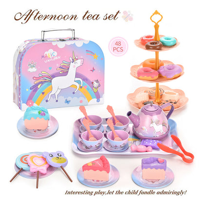 Unicorn Afternoon Tea Party Pretend Play Toys with Alloy Storage Box - ChildAngle