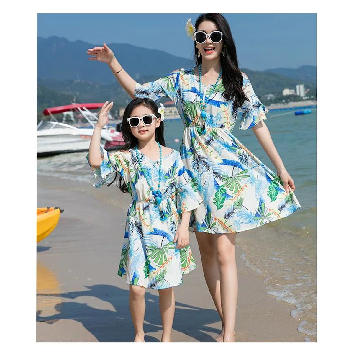 Family matching tropical-themed outfits - ChildAngle